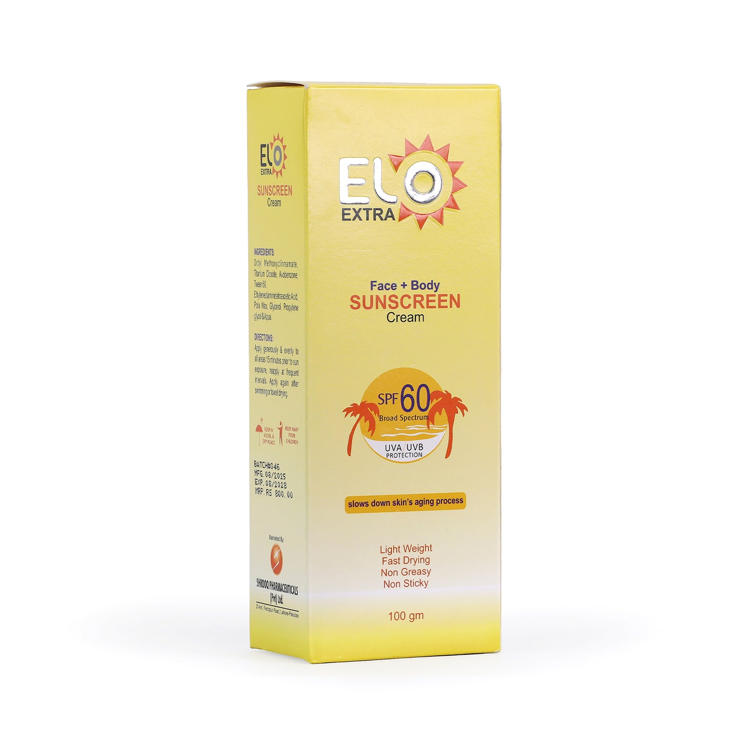 ELO Extra Sunscreen – Broad-Spectrum SPF Protection