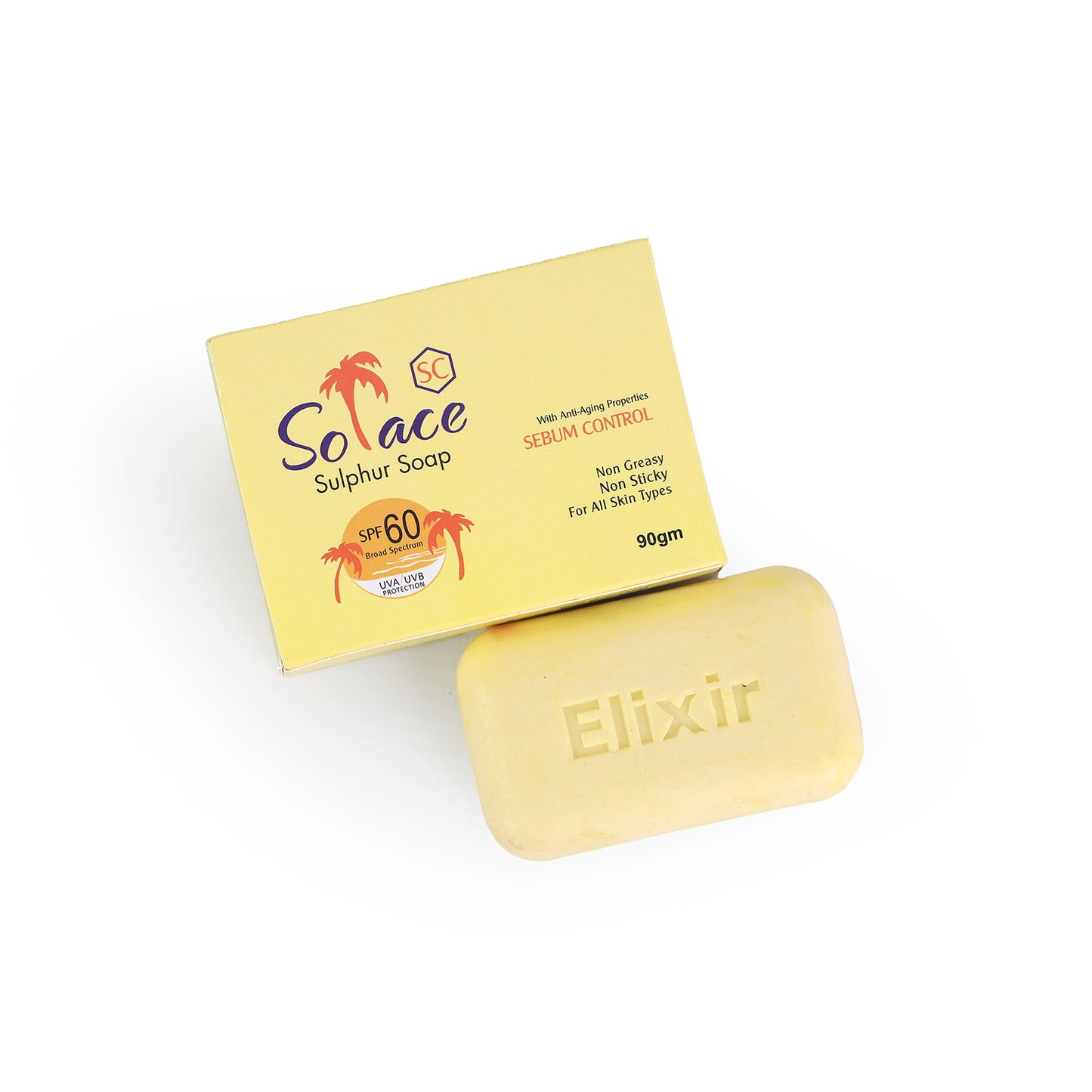 Solace Sulphur Soap– Acne Control & Sun Protection