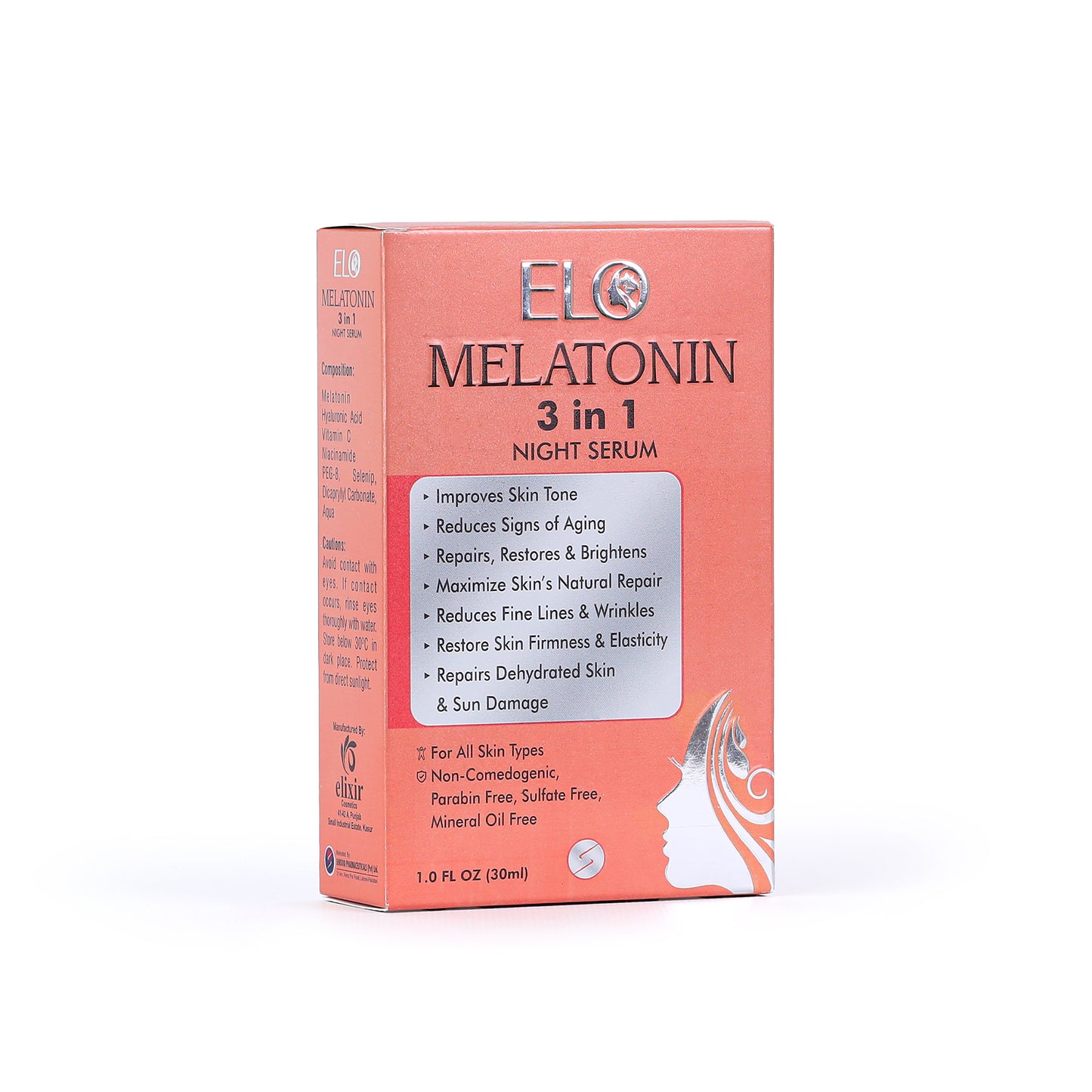 ELO Melatonin 3-in-1 Night Serum – Vitamin C & Hyaluronic Acid