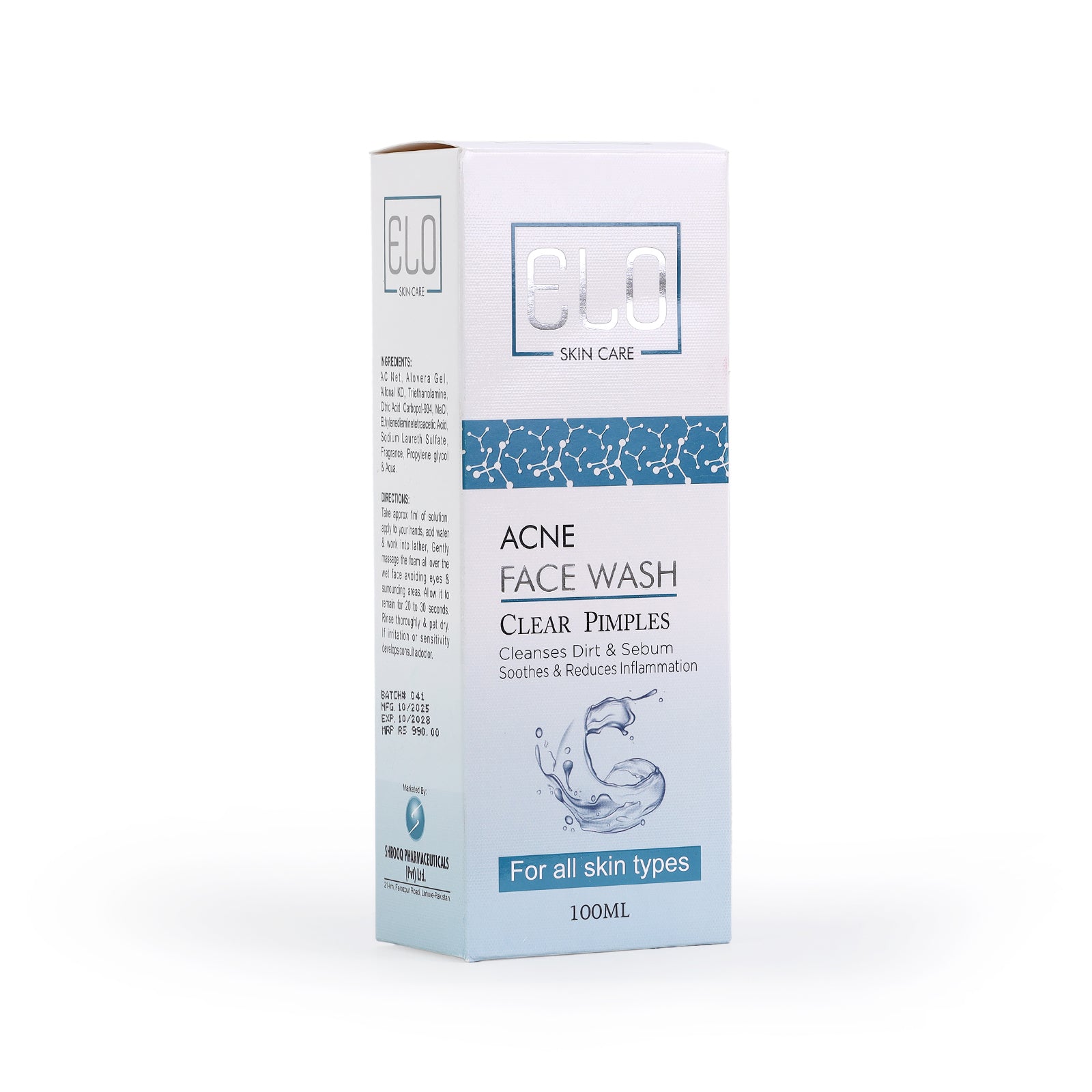 ELO Acne Facewash – Deep Cleansing Face Wash for Acne, Oily Skin & Pores