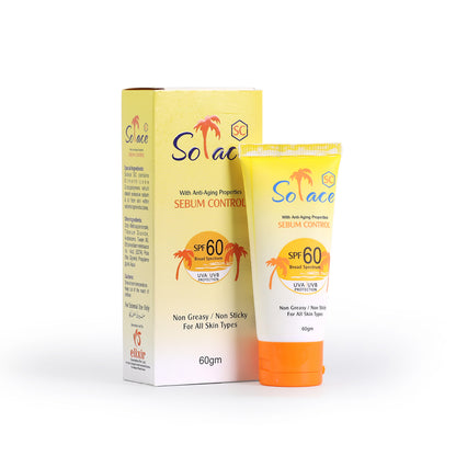 Solace Sebum Control SPF 60 – Oil-Free Sunscreen  | UV Protection