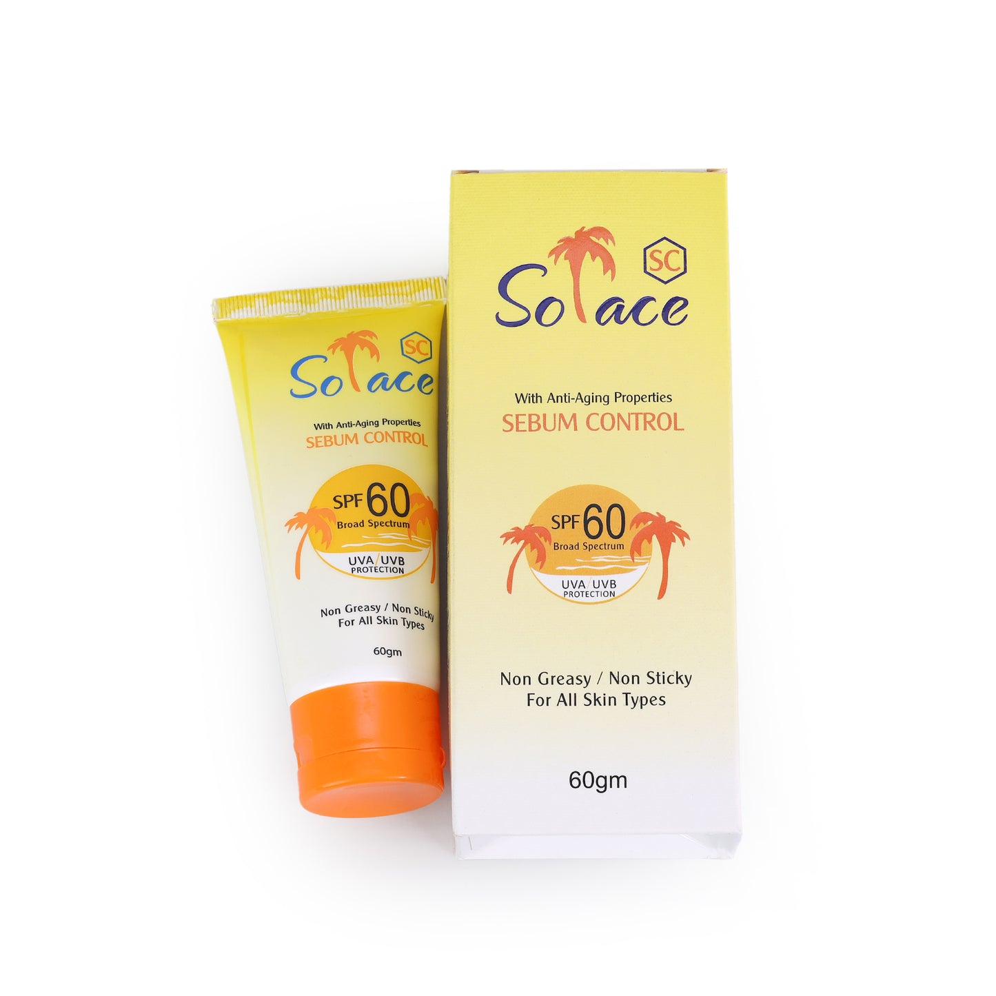 Solace Sebum Control SPF 60 – Oil-Free Sunscreen  | UV Protection