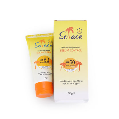 Solace Sebum Control SPF 60 – Oil-Free Sunscreen  | UV Protection
