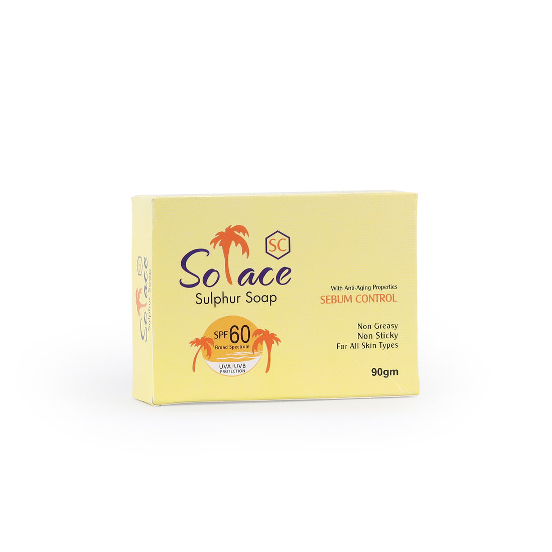 Solace Sulphur Soap– Acne Control & Sun Protection